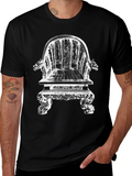 Ornate Chair Graphic Tee - Black Cotton T-Shirt