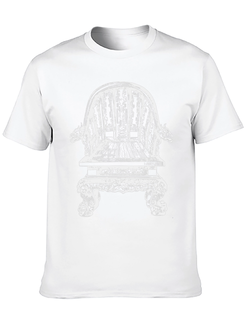 Ornate Chair Graphic Tee - Black Cotton T-Shirt
