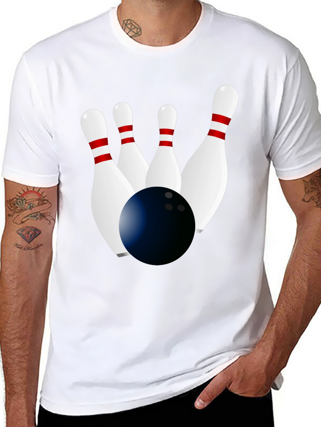Bowling Strike Black T-Shirt