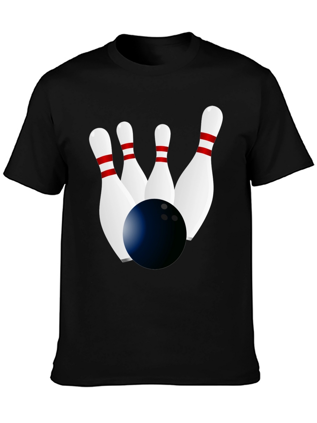 Bowling Strike Black T-Shirt
