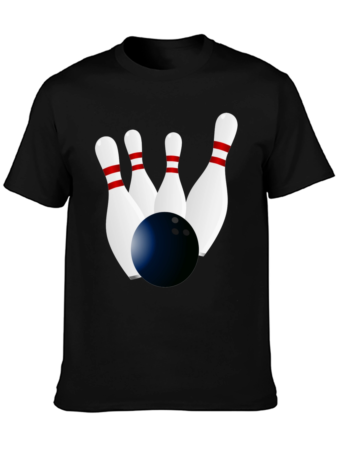 Bowling Strike Black T-Shirt