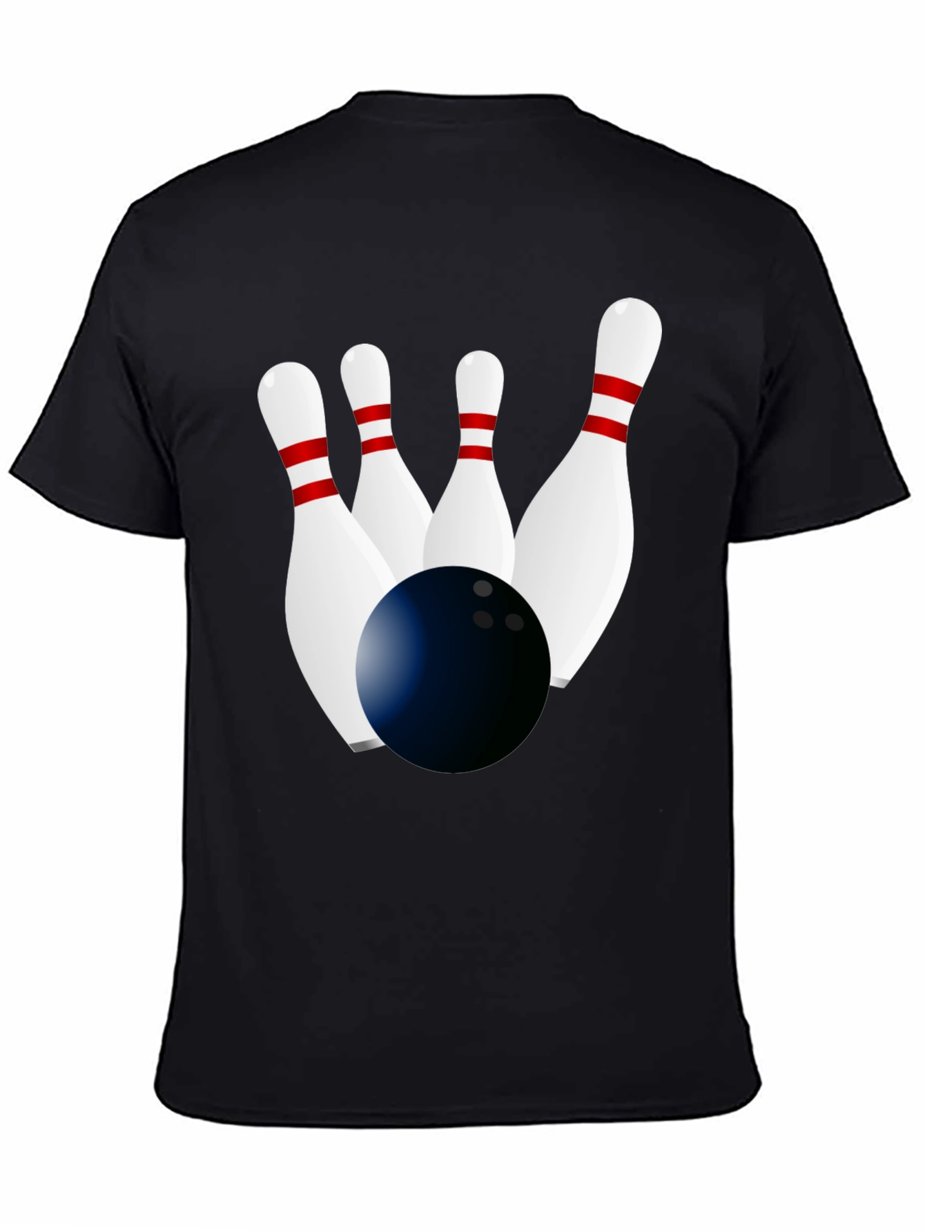 Bowling Strike Black T-Shirt