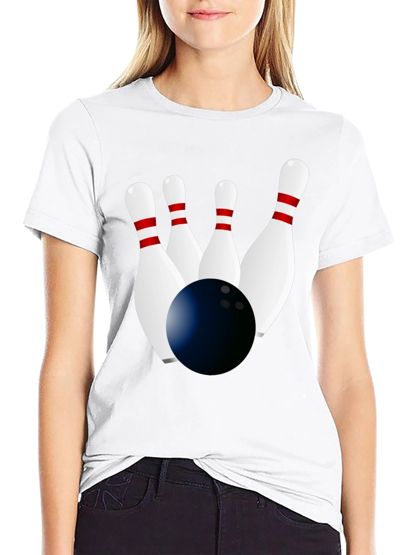 Bowling Strike Black T-Shirt