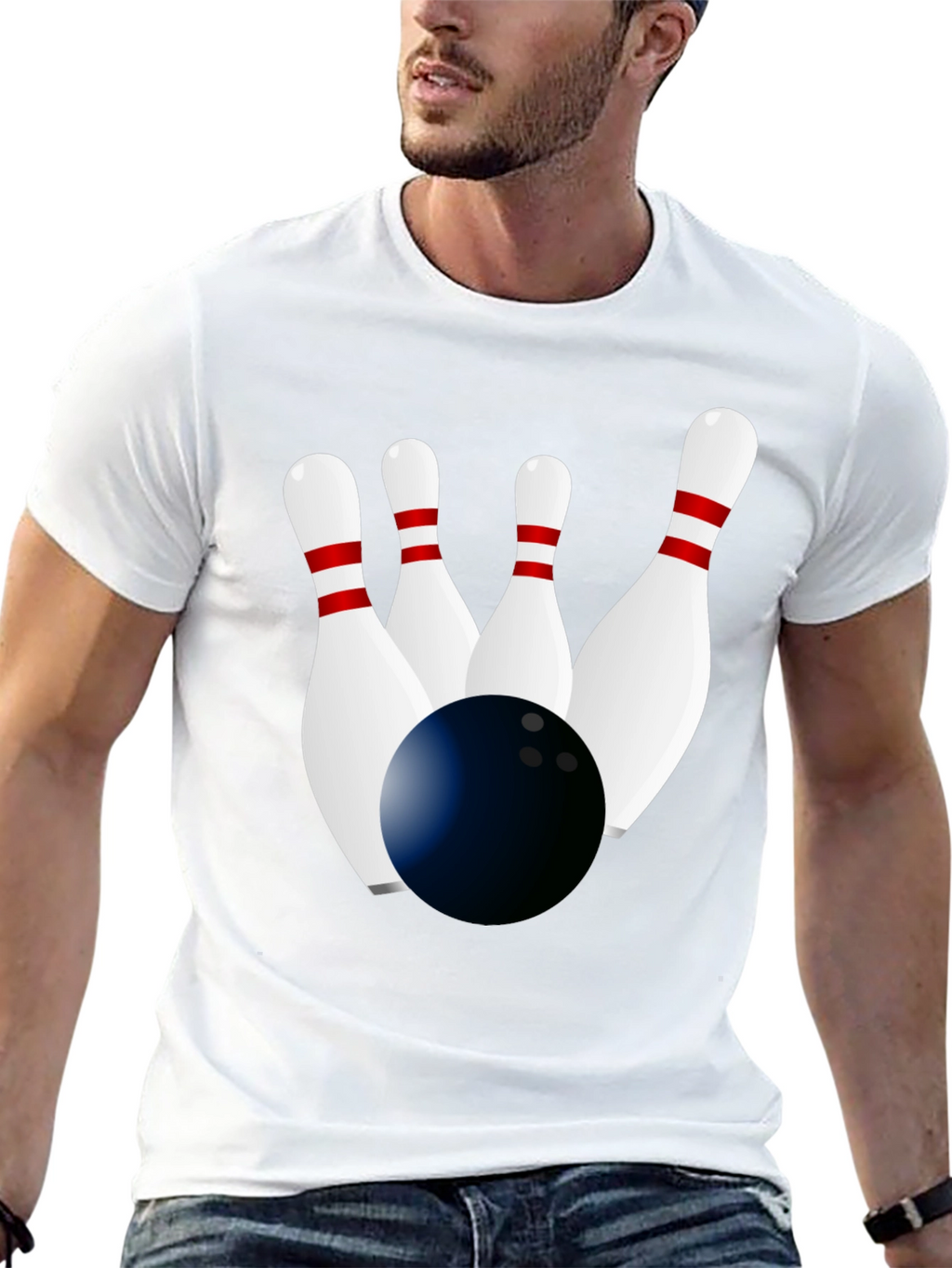 Bowling Strike Black T-Shirt