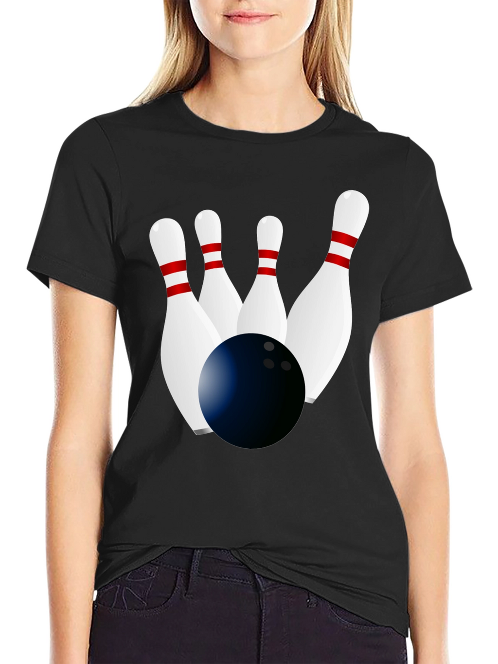 Bowling Strike Black T-Shirt