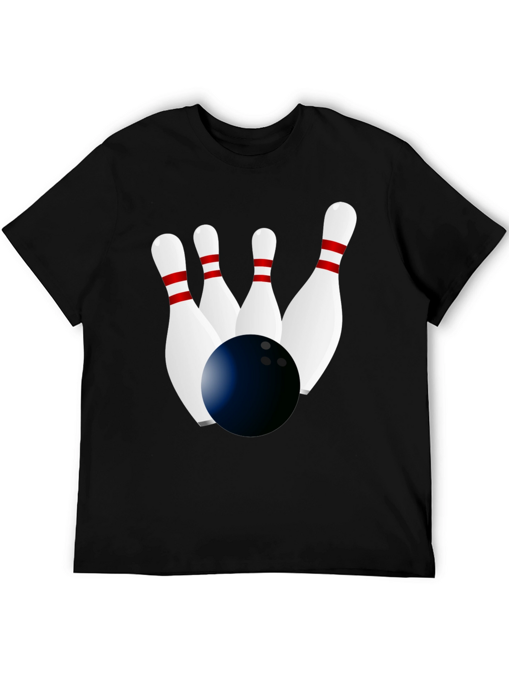 Bowling Strike Black T-Shirt