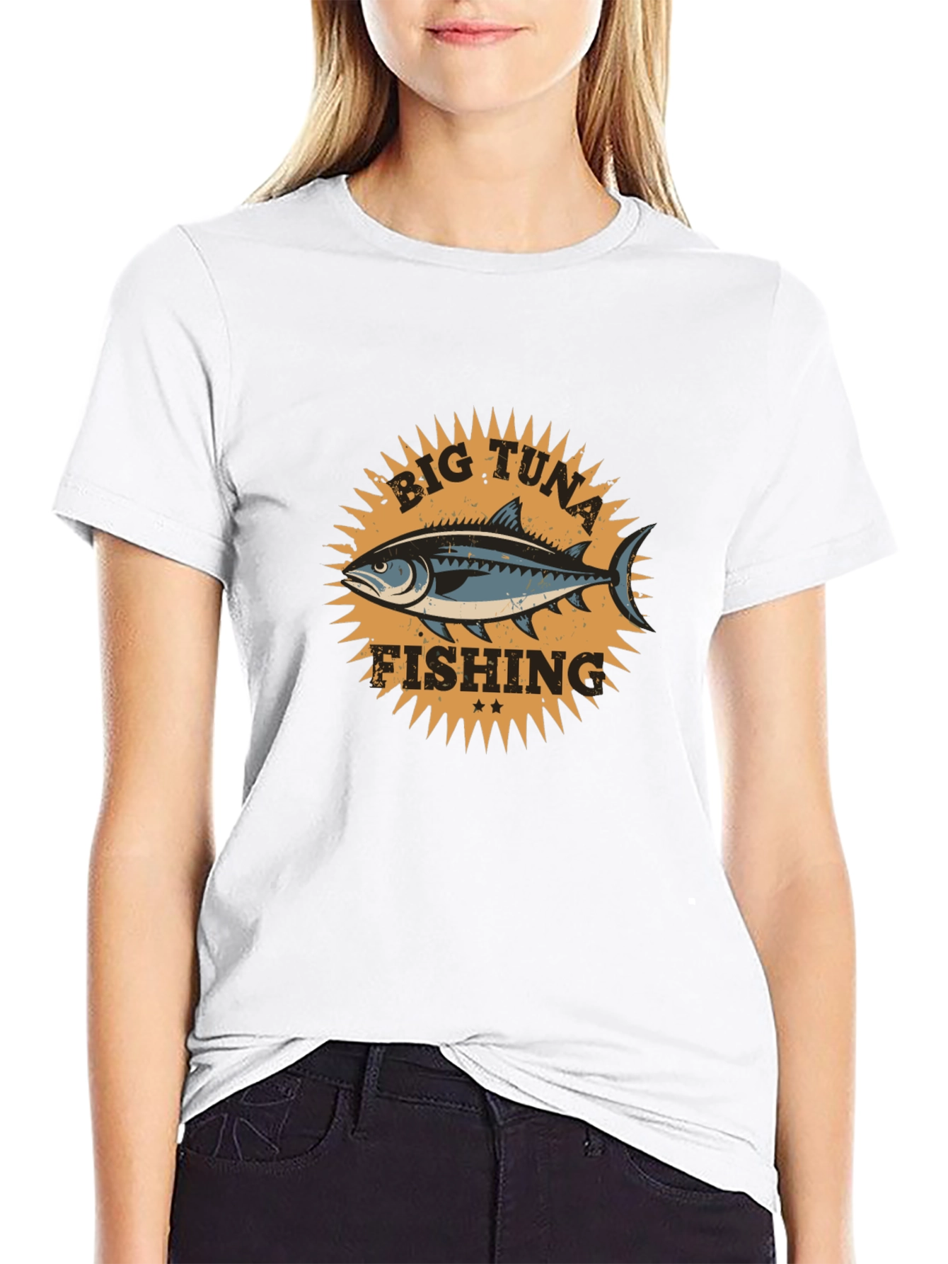 Big Tuna Fishing Graphic Tee - Mens Black T-Shirt