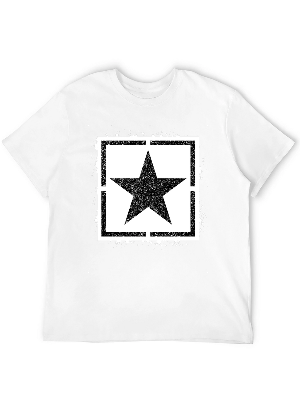 Black T-Shirt with Star Graphic