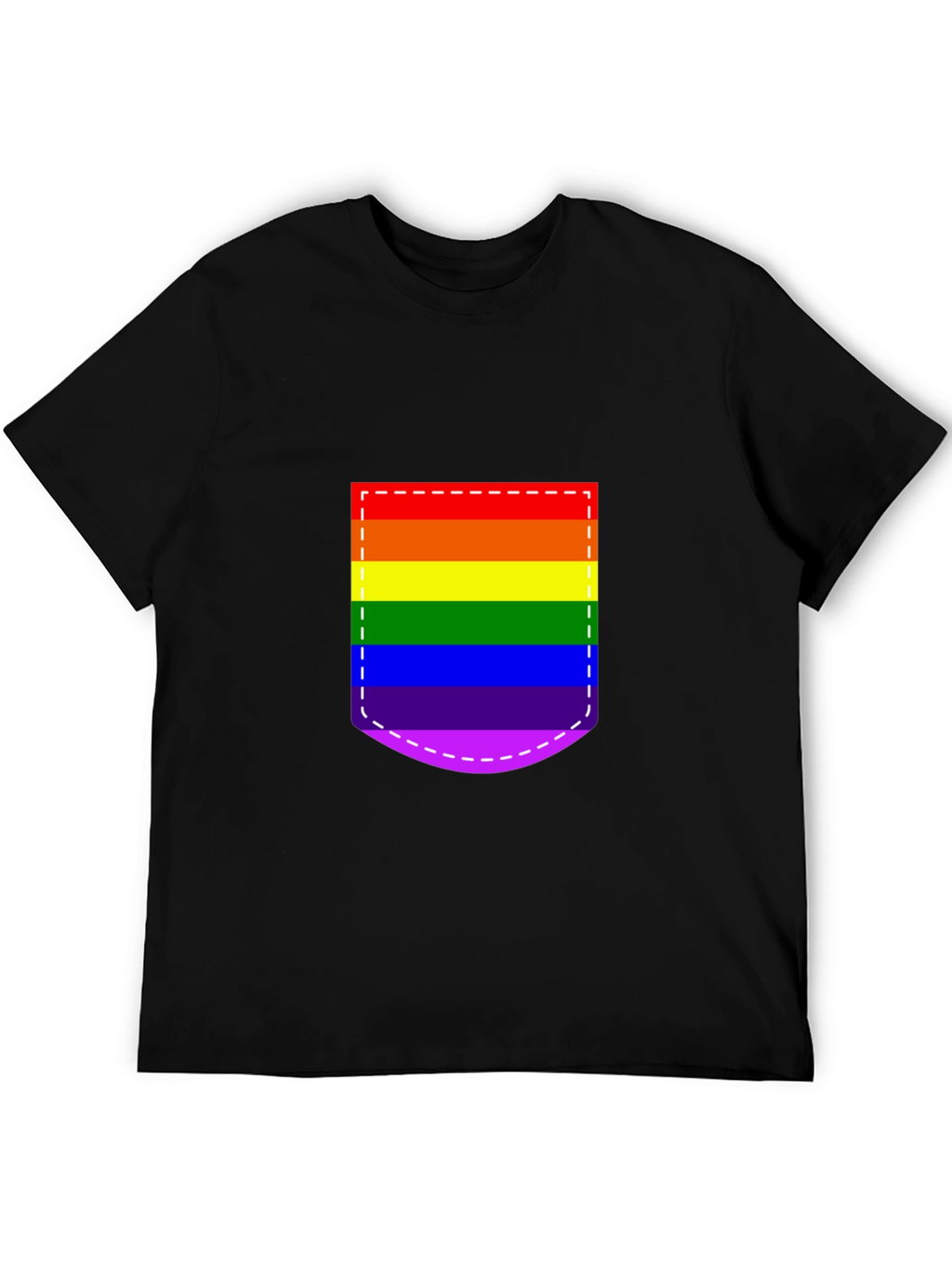 Pride Pocket Tee - Rainbow Flag Graphic Shirt