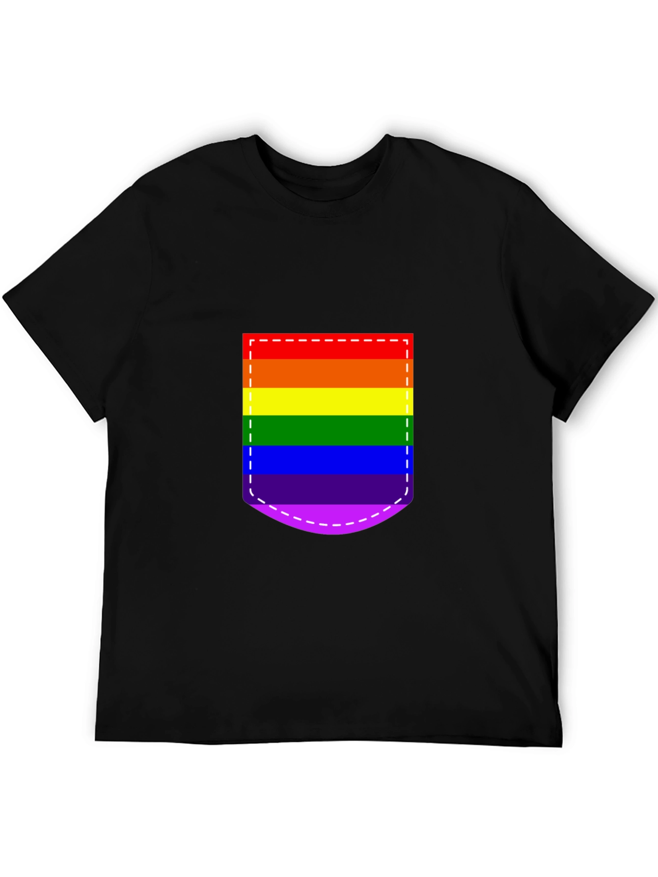 Pride Pocket Tee - Rainbow Flag Graphic Shirt