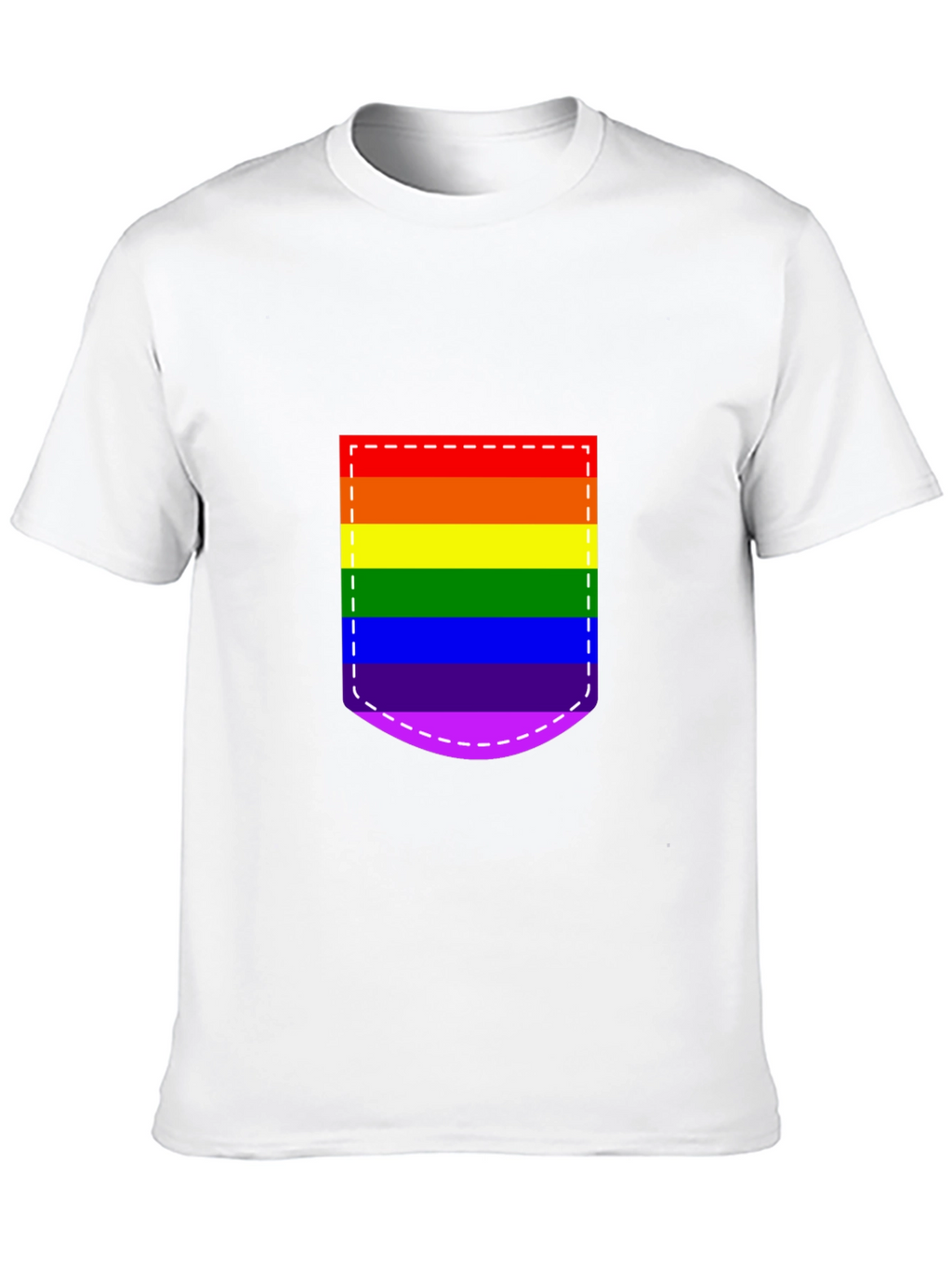 Pride Pocket Tee - Rainbow Flag Graphic Shirt