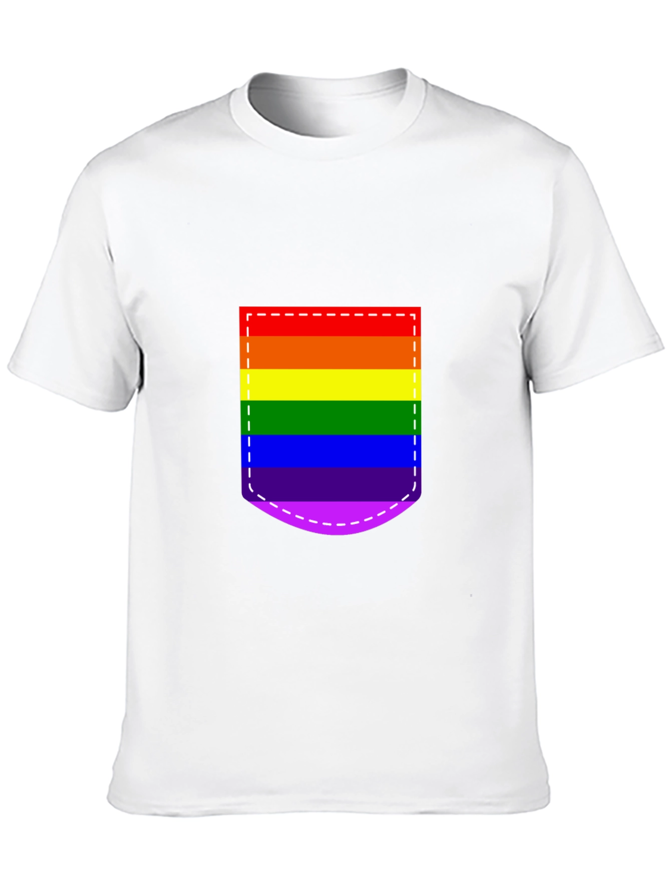 Pride Pocket Tee - Rainbow Flag Graphic Shirt