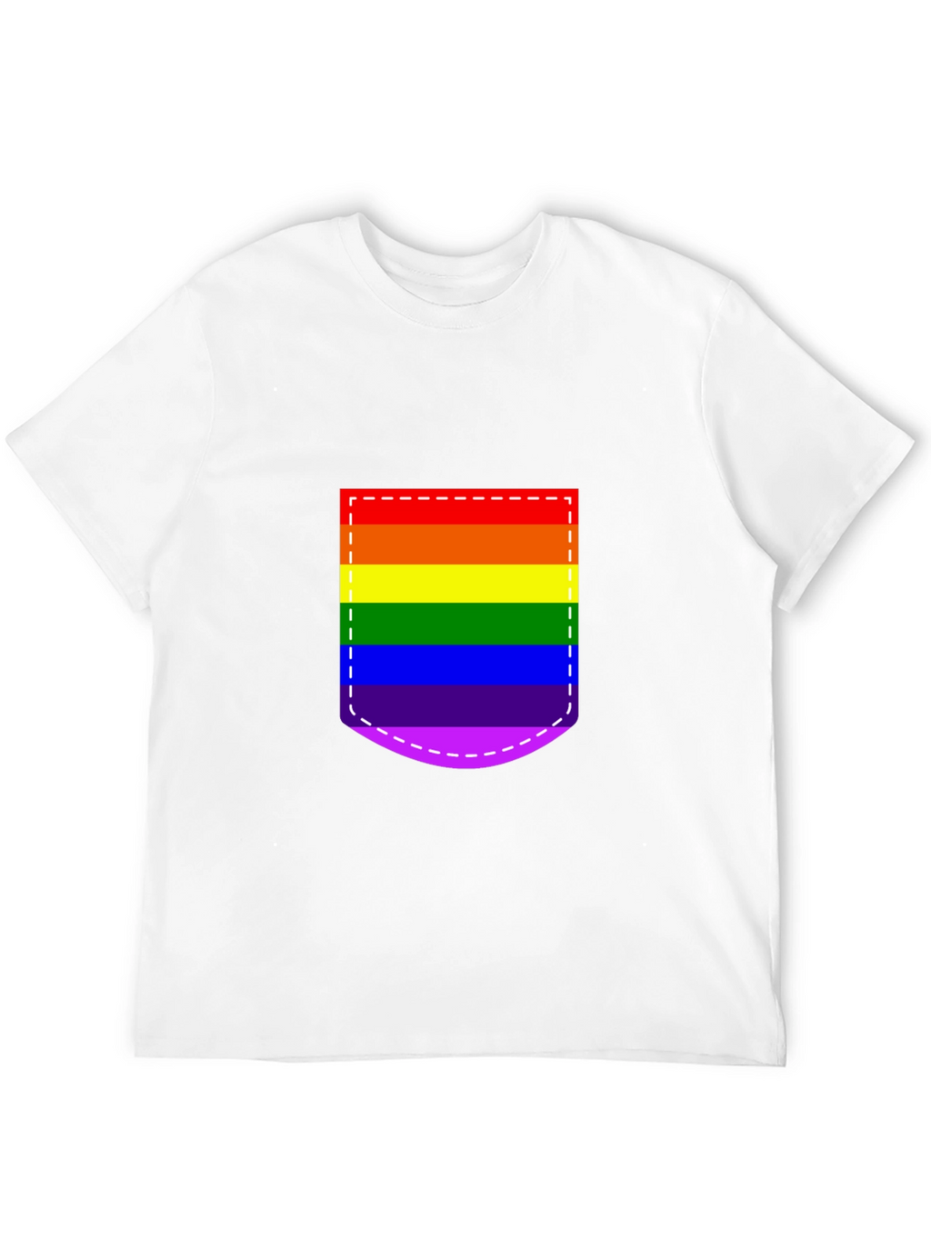 Pride Pocket Tee - Rainbow Flag Graphic Shirt