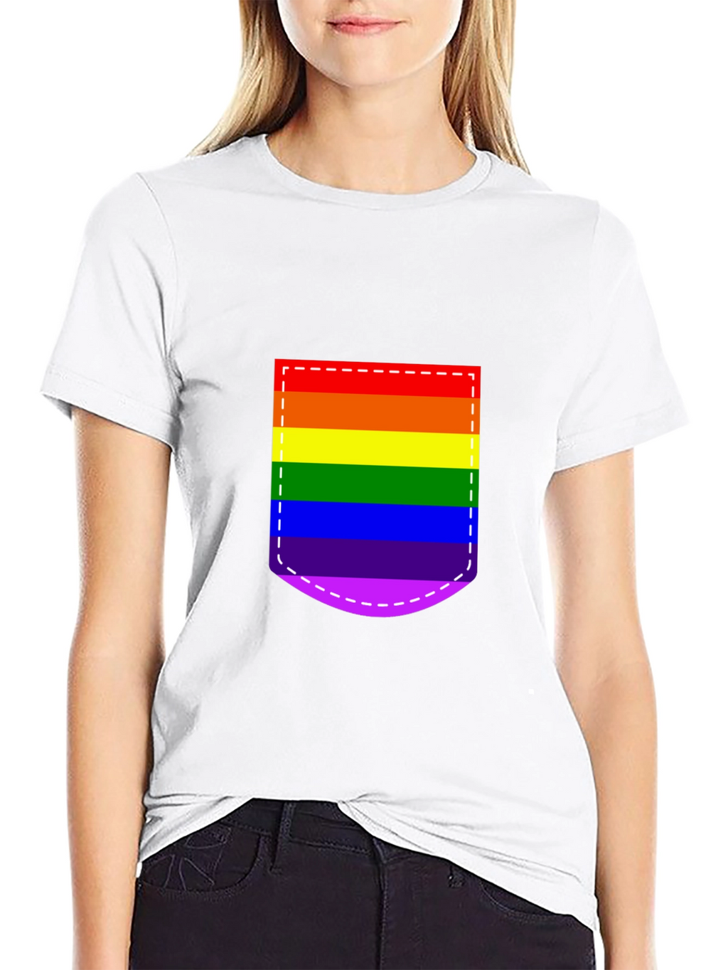 Pride Pocket Tee - Rainbow Flag Graphic Shirt