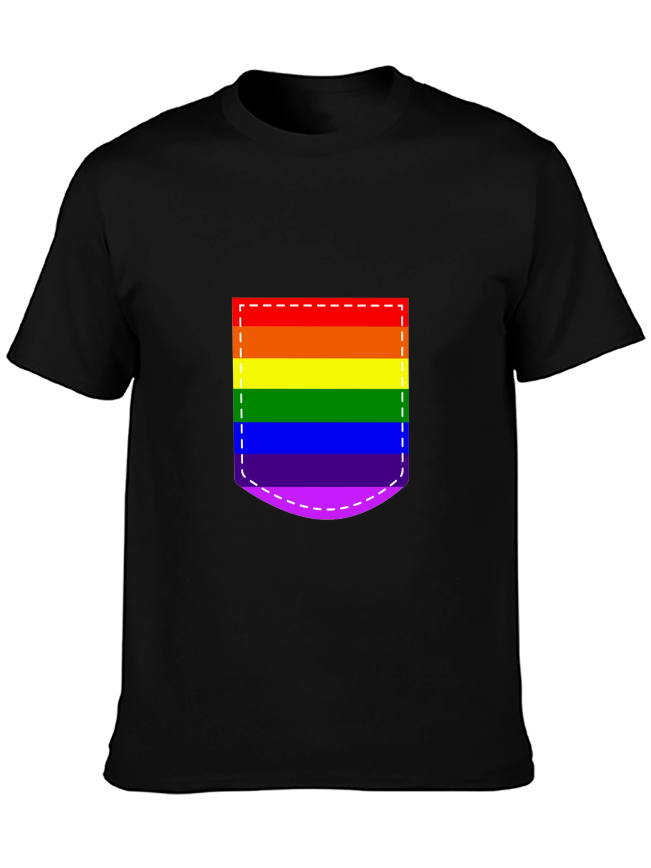 Pride Pocket Tee - Rainbow Flag Graphic Shirt