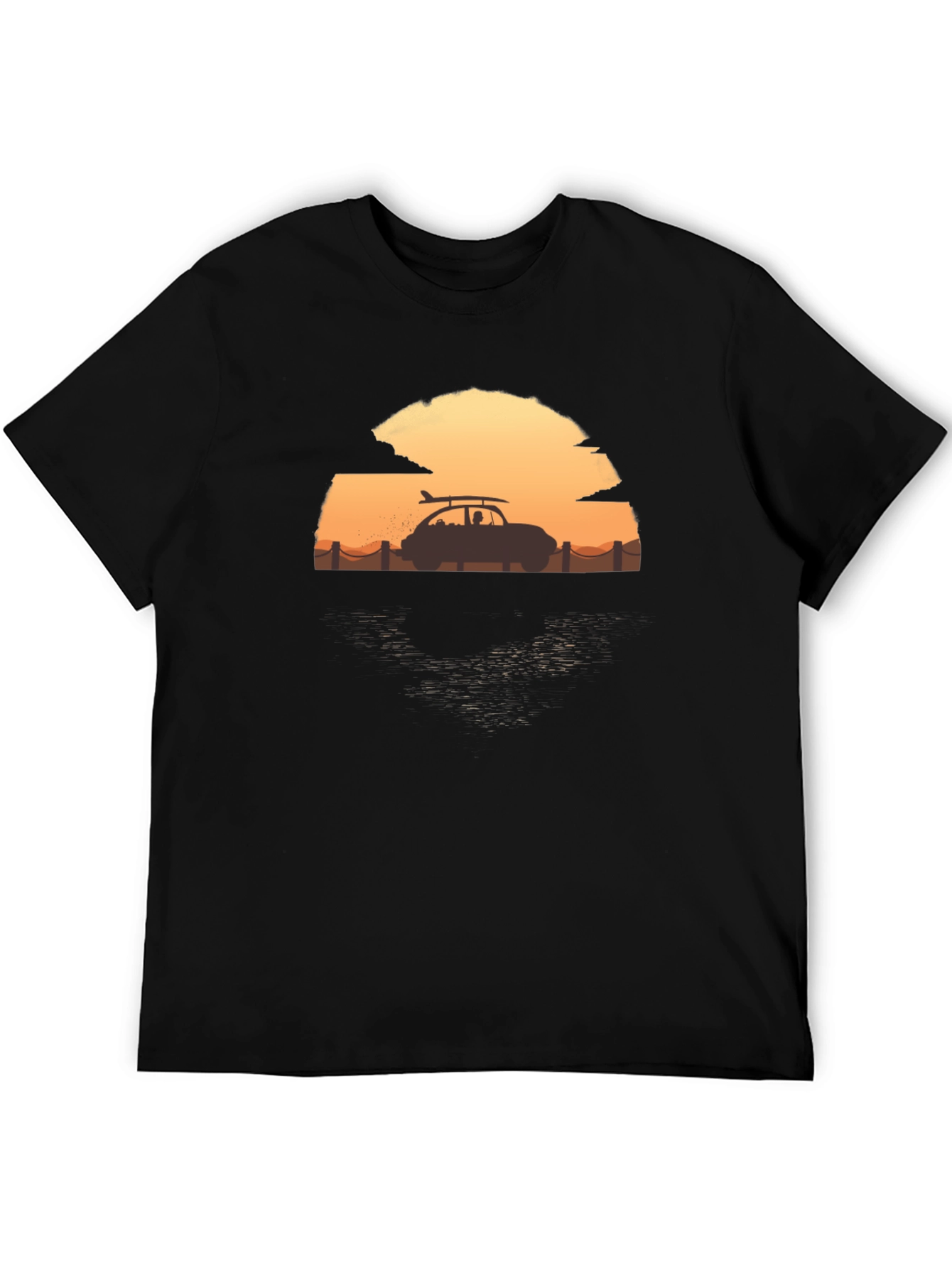 Sunset Surf Car T-Shirt - Beach Vibes