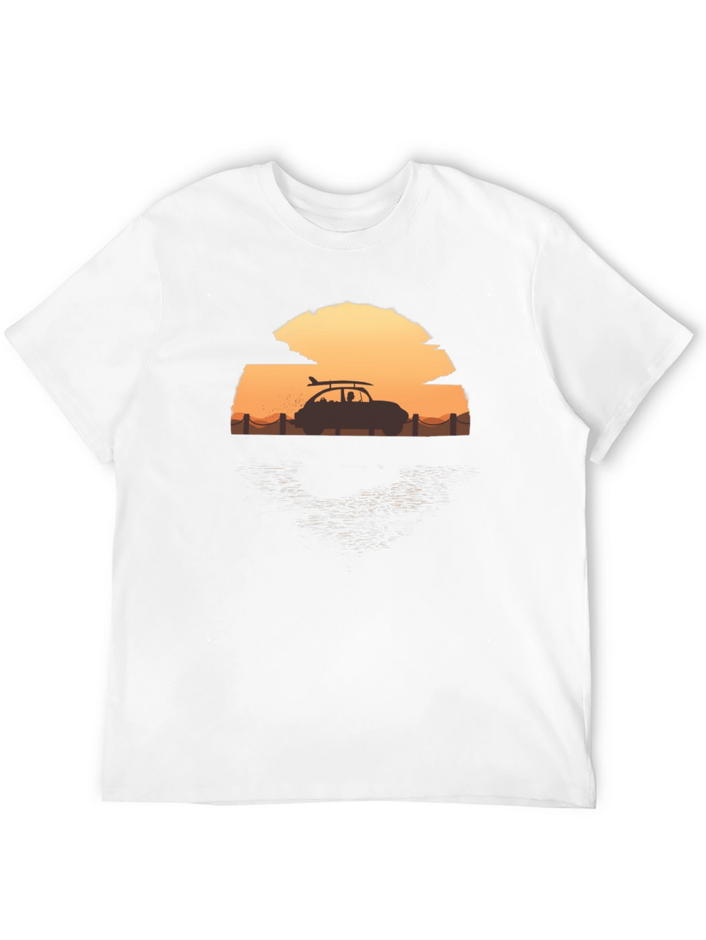 Sunset Surf Car T-Shirt - Beach Vibes