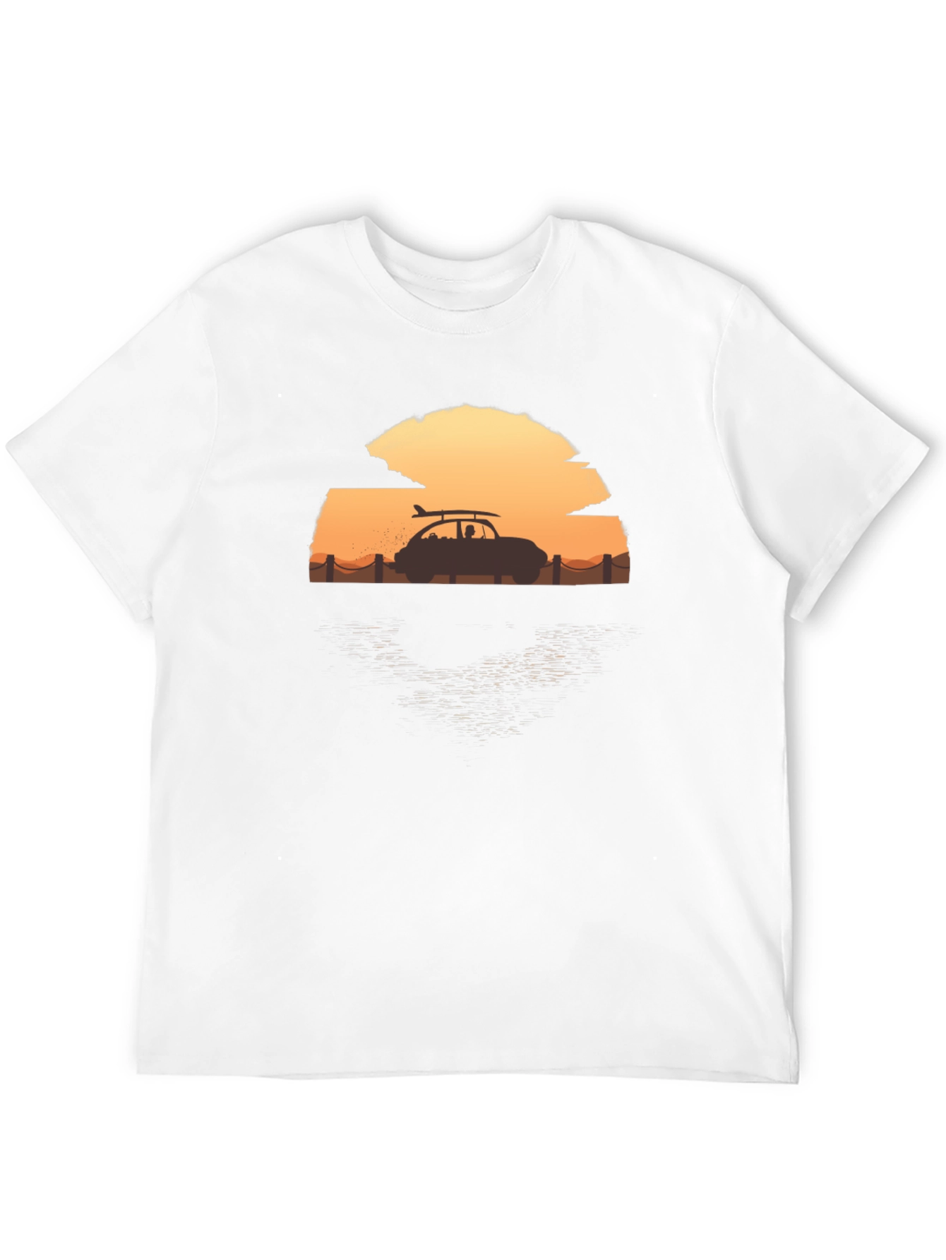 Sunset Surf Car T-Shirt - Beach Vibes