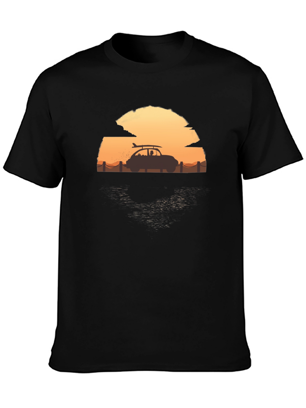 Sunset Surf Car T-Shirt - Beach Vibes
