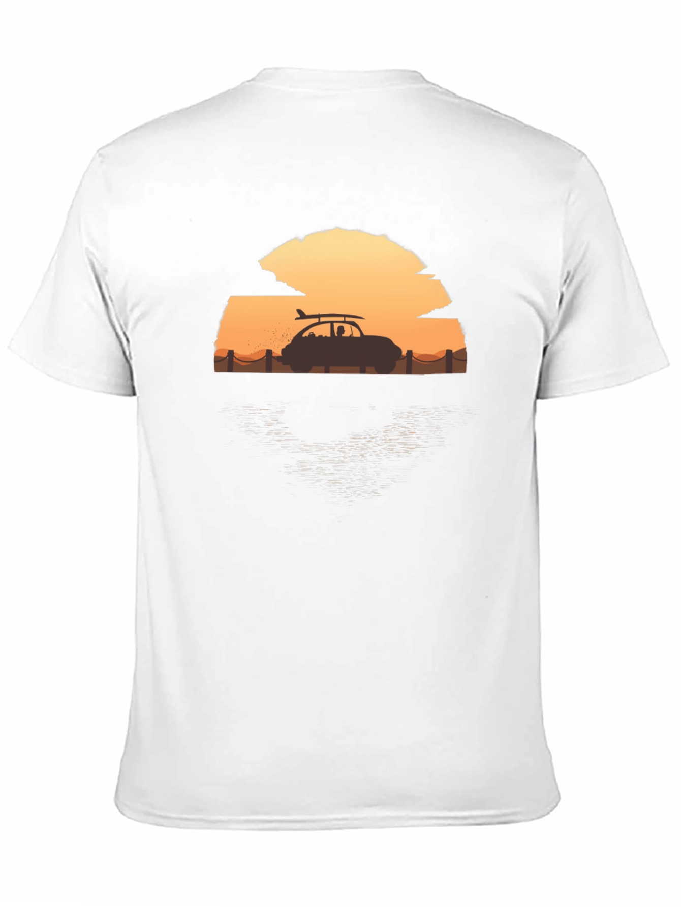 Sunset Surf Car T-Shirt - Beach Vibes