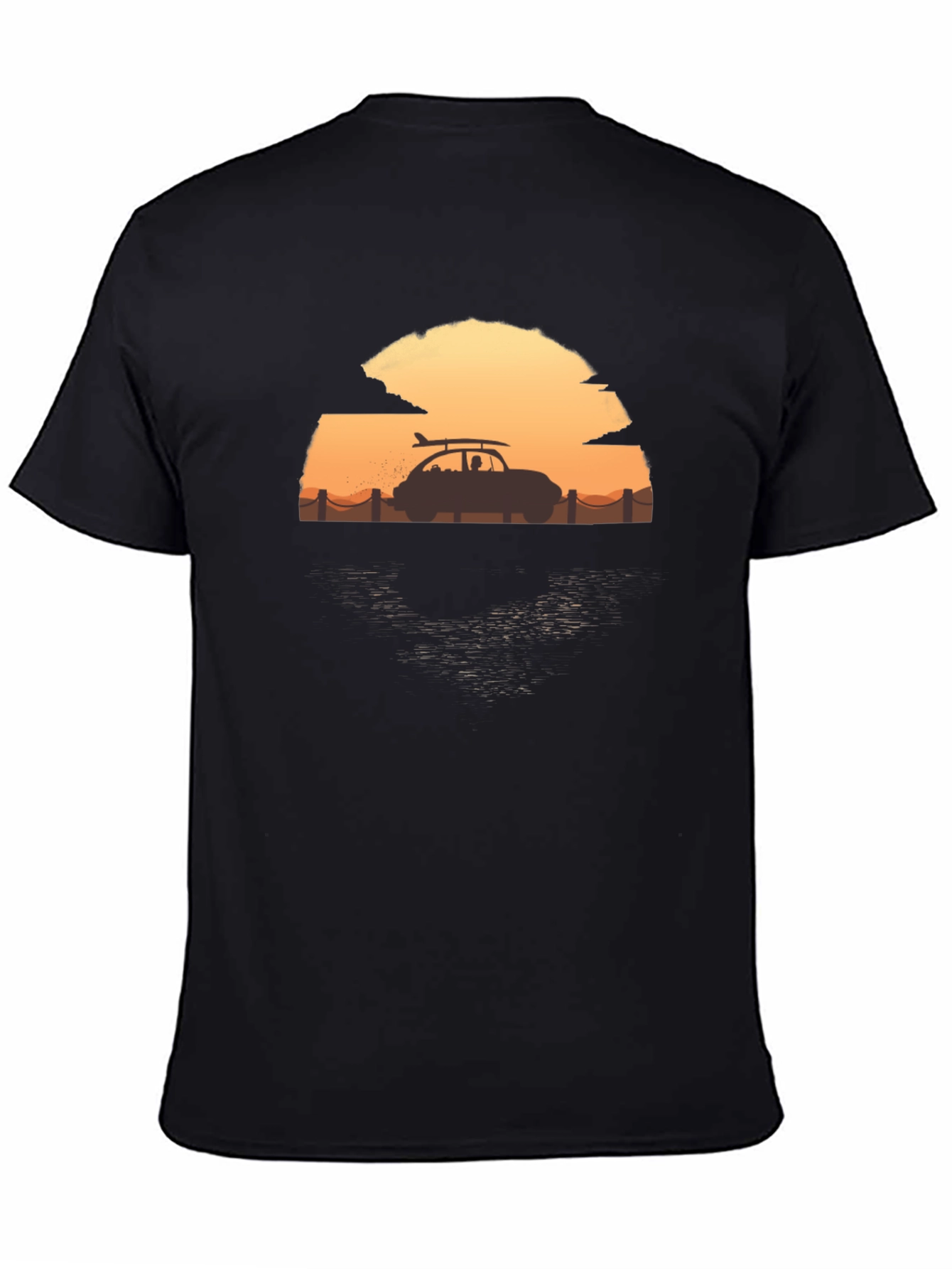 Sunset Surf Car T-Shirt - Beach Vibes
