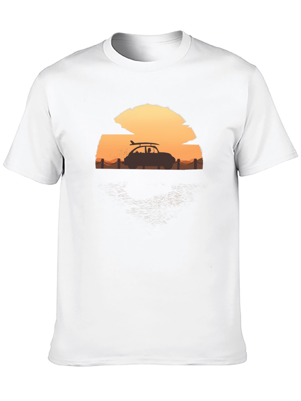 Sunset Surf Car T-Shirt - Beach Vibes