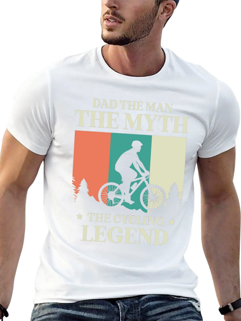 Dad The Man Cycling Legend T-Shirt