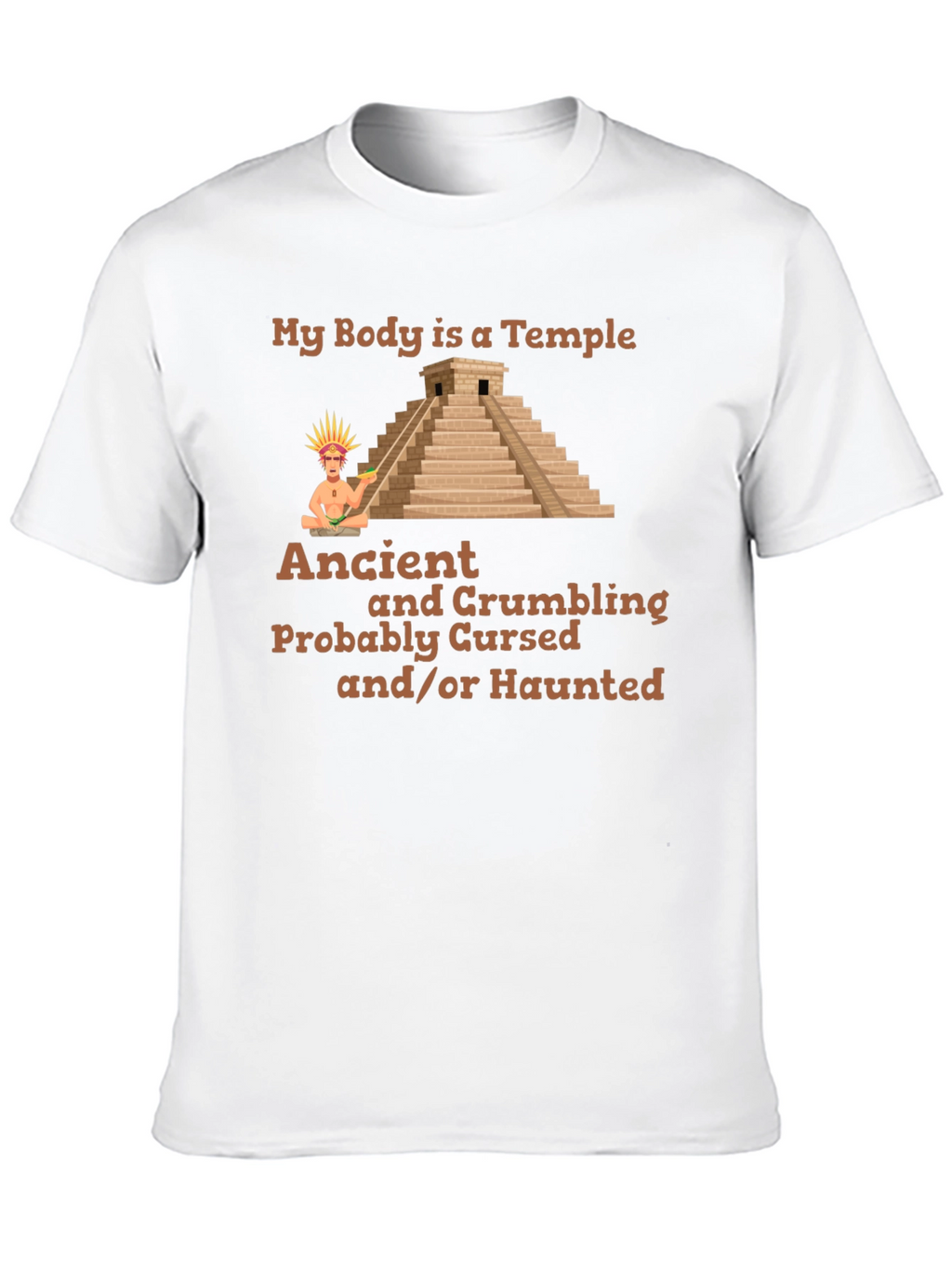 Ancient Temple Humor Graphic T-Shirt