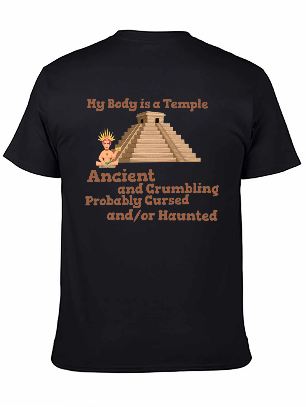 Ancient Temple Humor Graphic T-Shirt