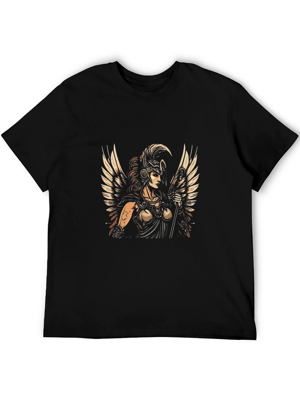 Valkyrie Graphic Black T-Shirt - Norse Mythology