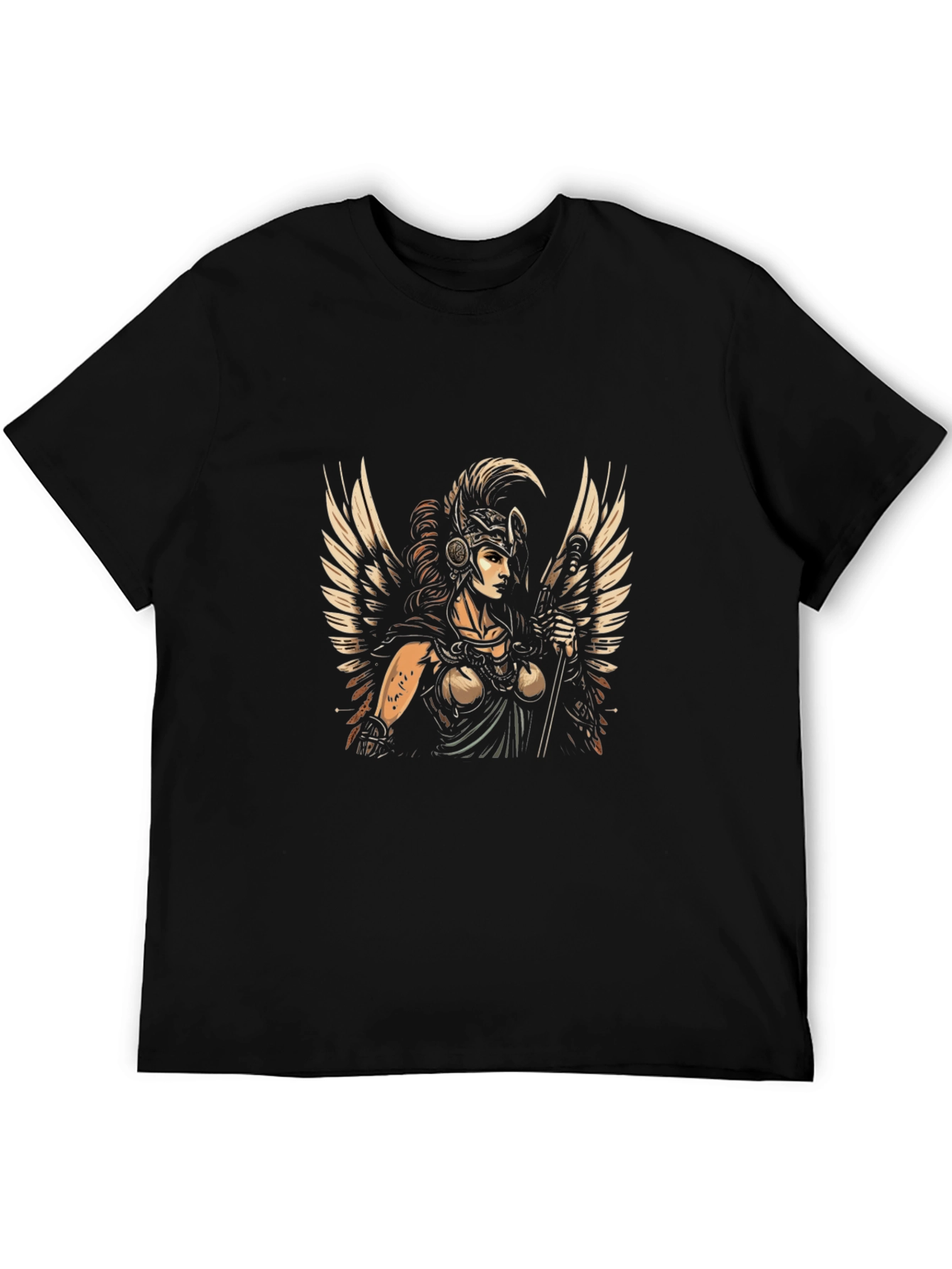 Valkyrie Graphic Black T-Shirt - Norse Mythology