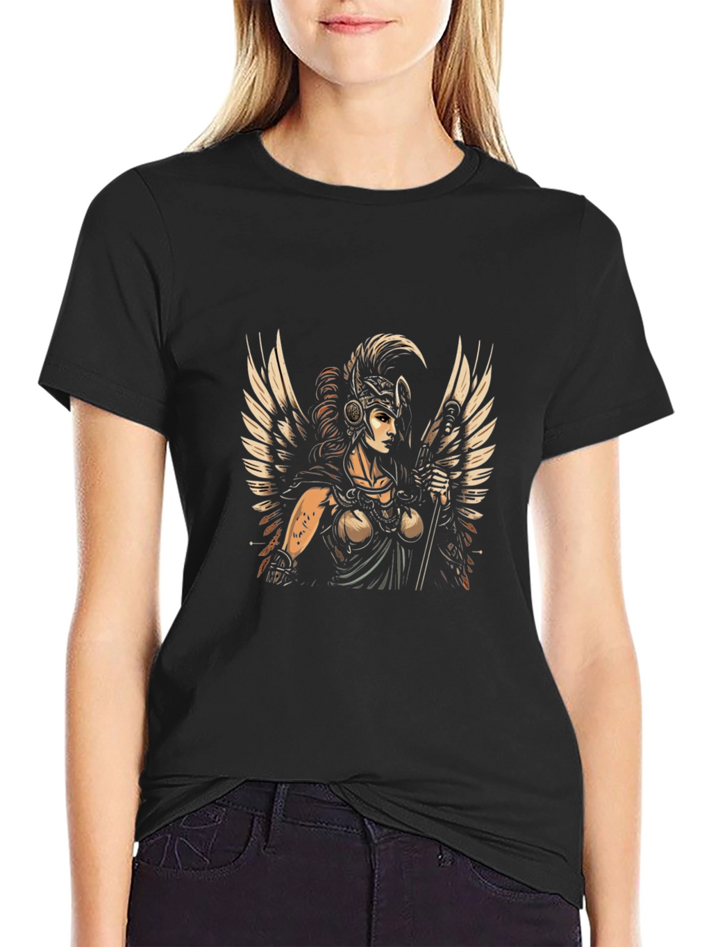Valkyrie Graphic Black T-Shirt - Norse Mythology