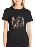 Valkyrie Graphic Black T-Shirt - Norse Mythology