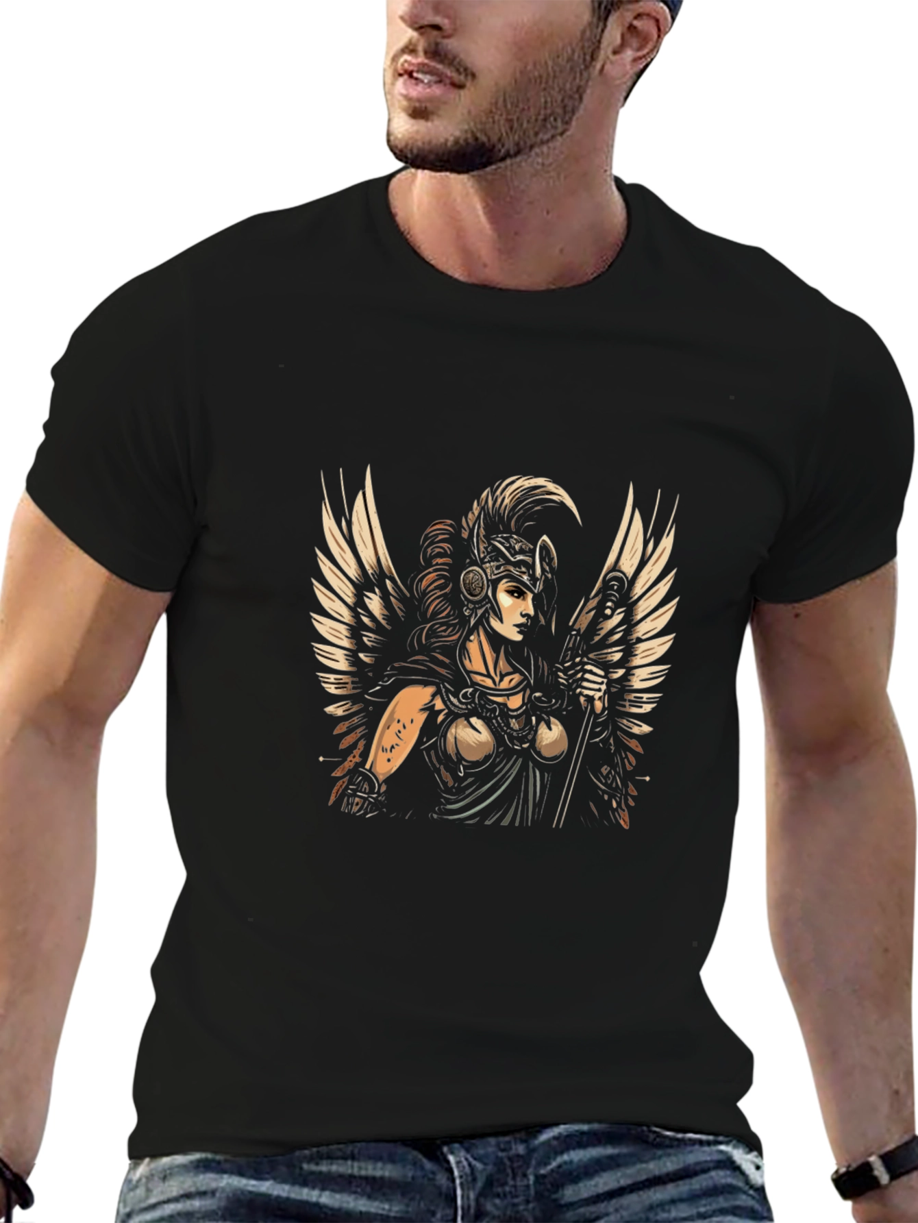 Valkyrie Graphic Black T-Shirt - Norse Mythology