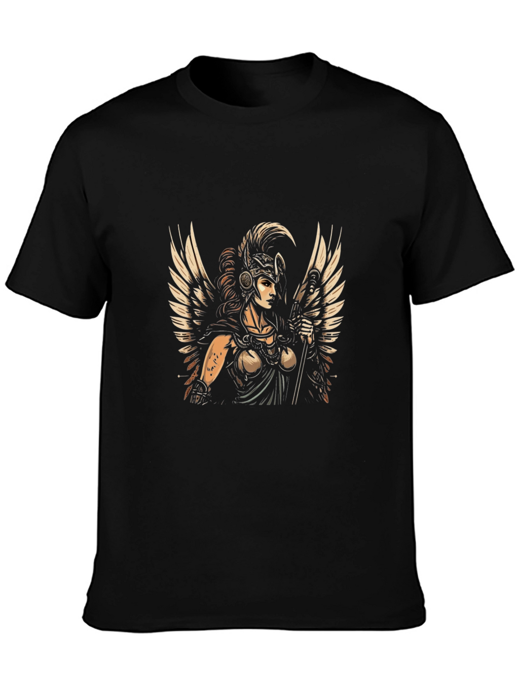 Valkyrie Graphic Black T-Shirt - Norse Mythology