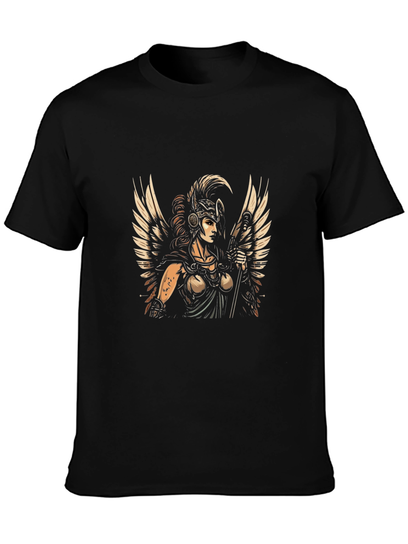 Valkyrie Graphic Black T-Shirt - Norse Mythology