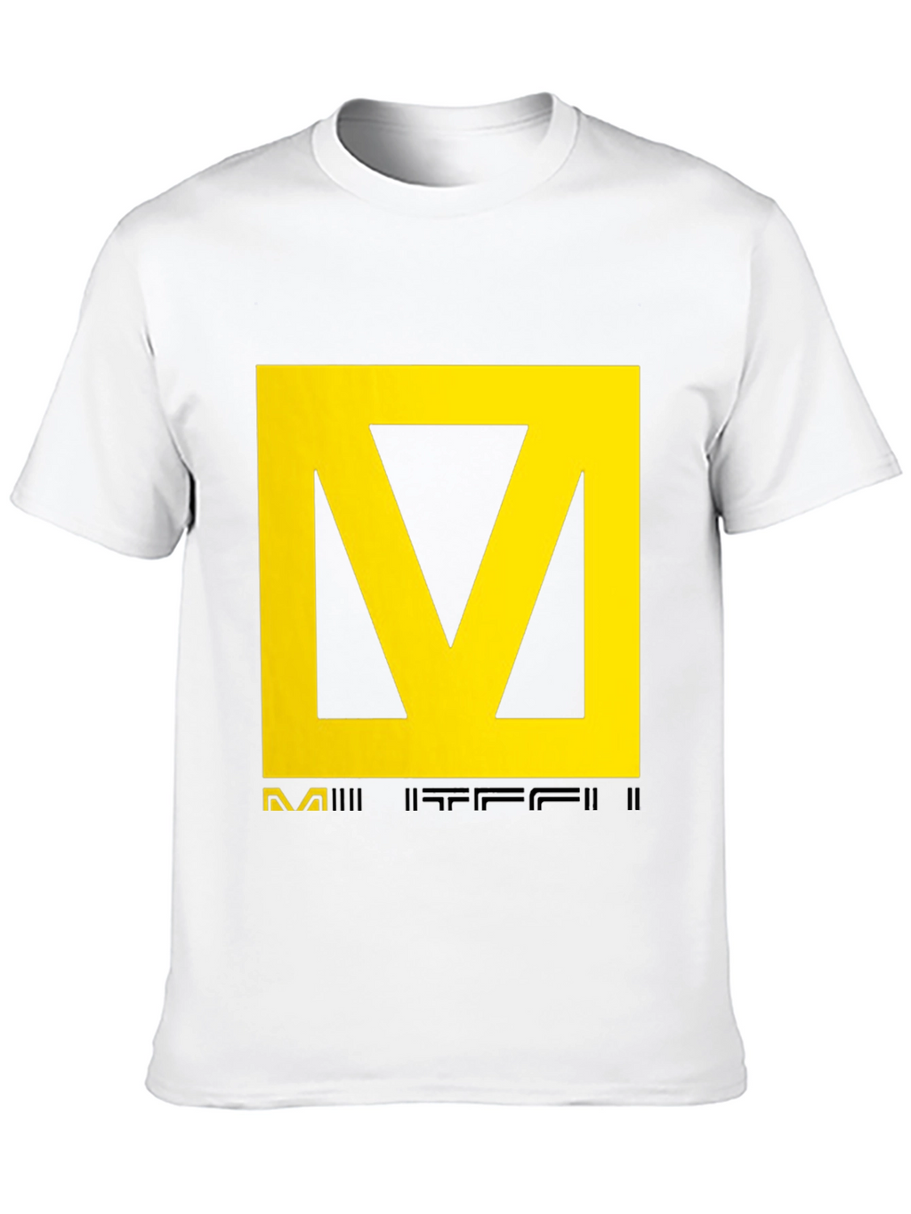 Black T-Shirt with Yellow Graphic