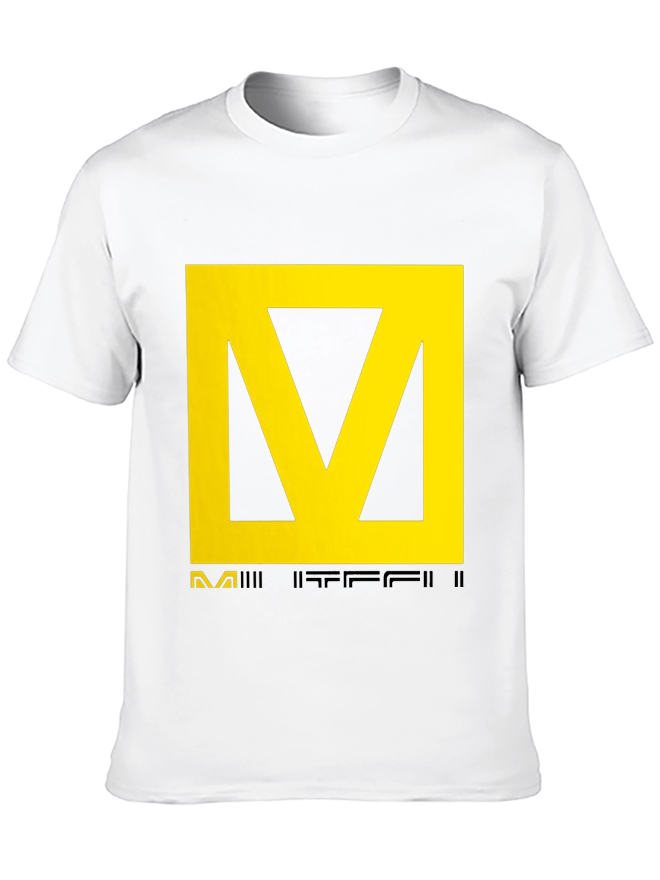 Black T-Shirt with Yellow Graphic