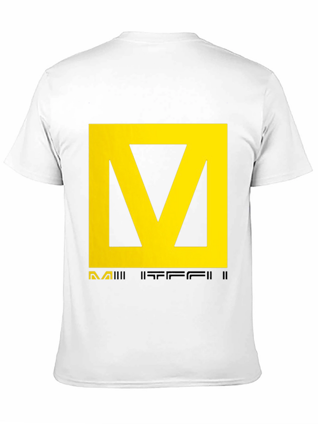 Black T-Shirt with Yellow Graphic