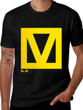 Black T-Shirt with Yellow Graphic