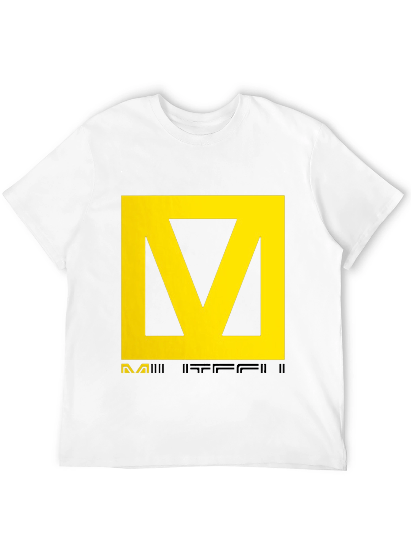 Black T-Shirt with Yellow Graphic