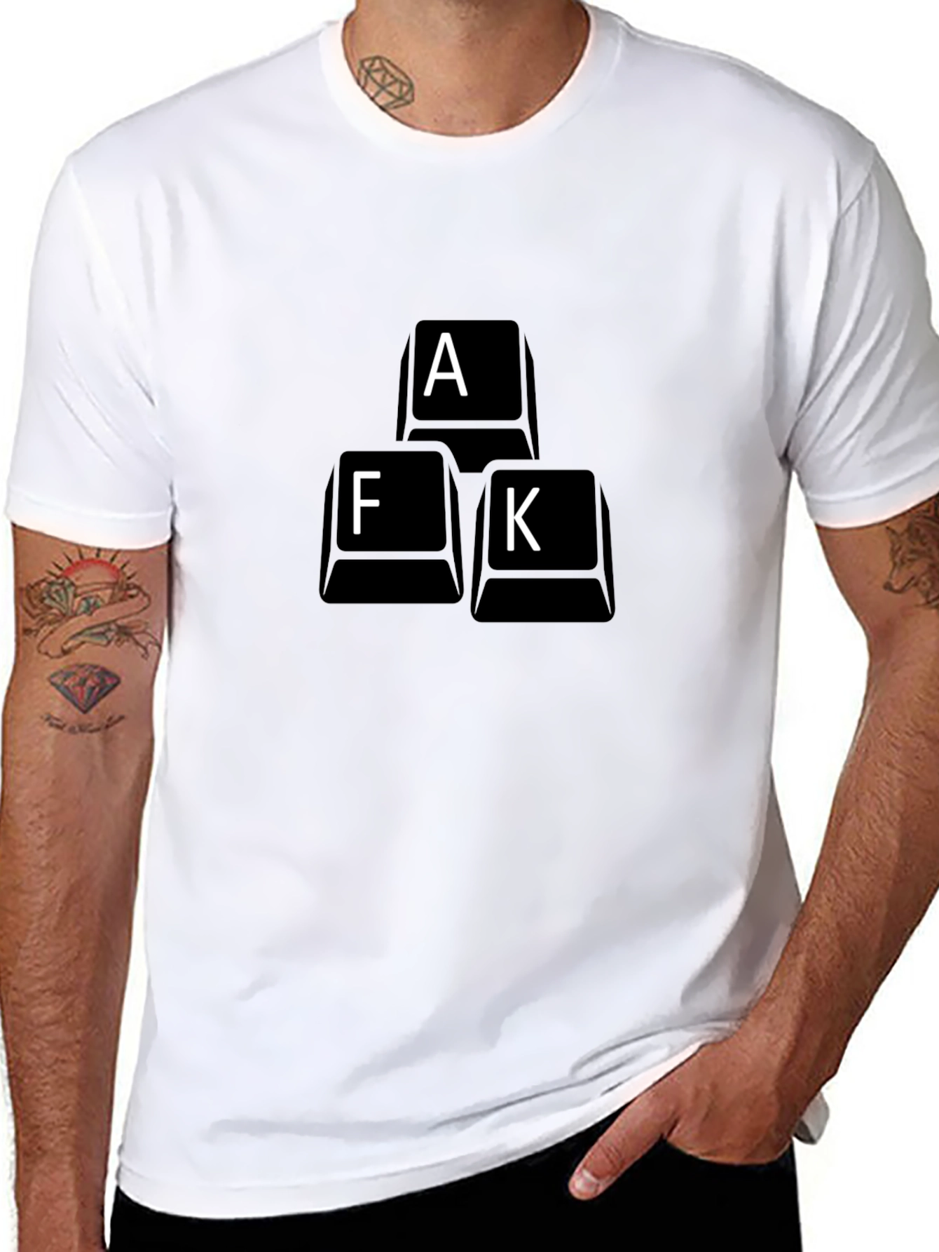 AFK Keyboard Key T-Shirt - Black