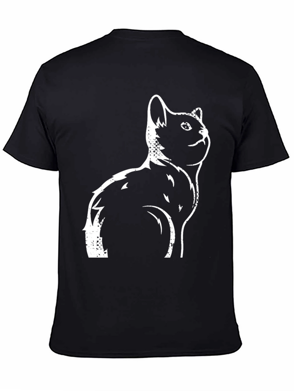 Cool Cat Graphic Tee - Black Cotton T-Shirt