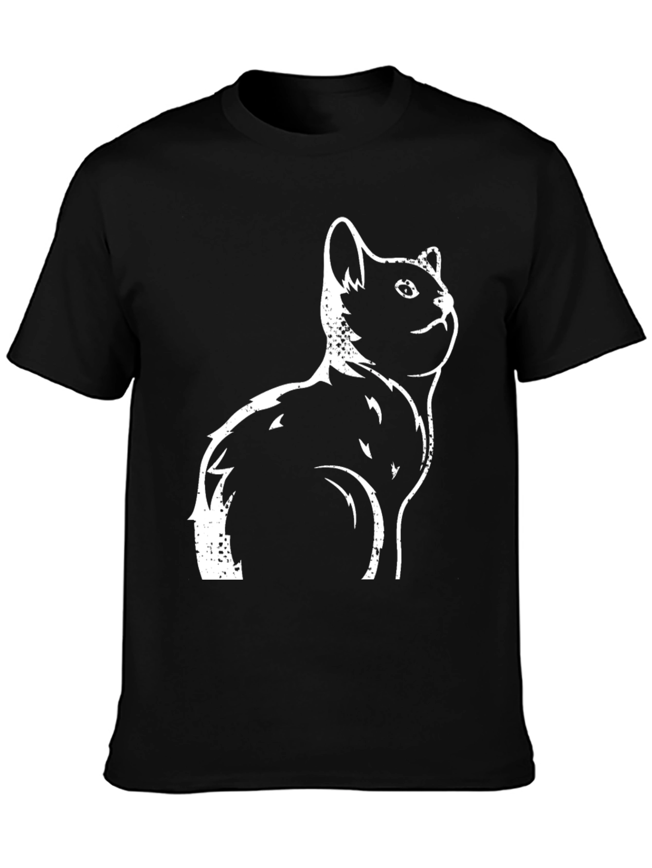Cool Cat Graphic Tee - Black Cotton T-Shirt