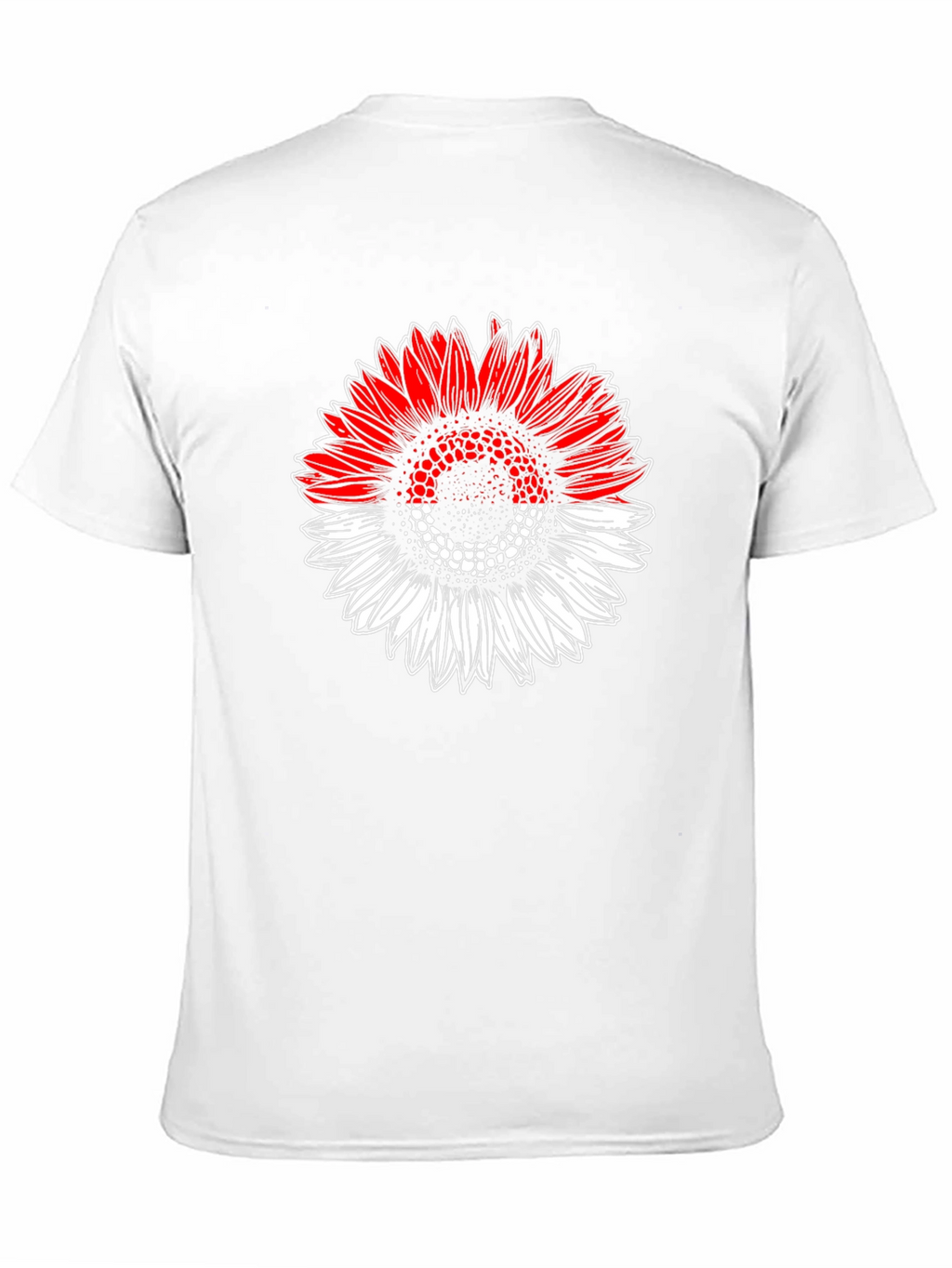 Indonesian Flag Sunflower Graphic T-Shirt