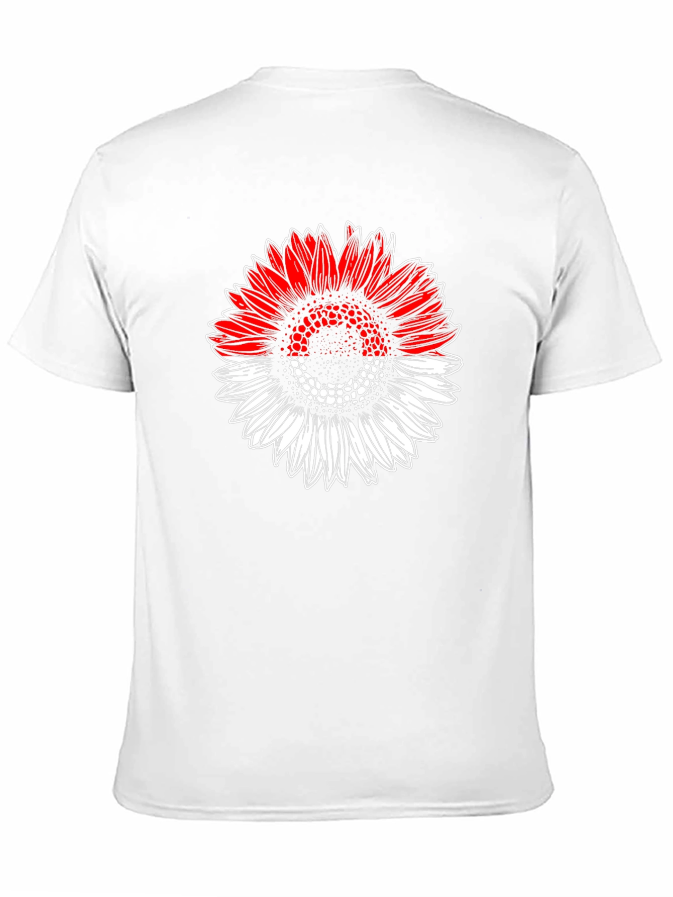 Indonesian Flag Sunflower Graphic T-Shirt