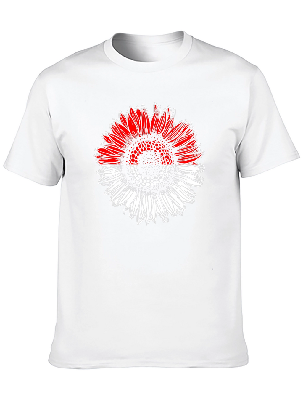 Indonesian Flag Sunflower Graphic T-Shirt