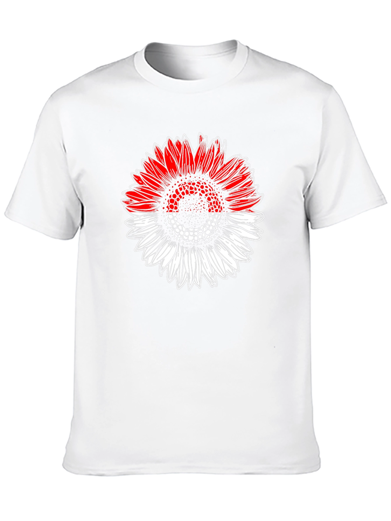 Indonesian Flag Sunflower Graphic T-Shirt