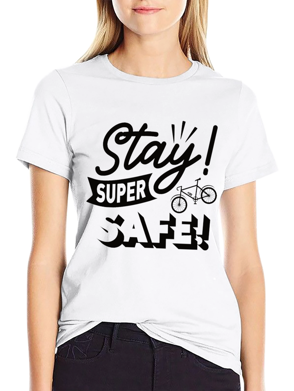 Stay Super Safe Black T-Shirt