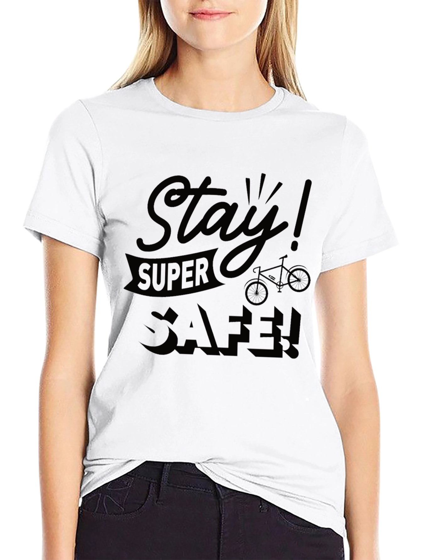 Stay Super Safe Black T-Shirt